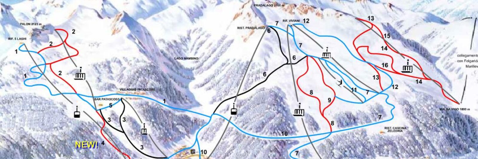 Mappa delle Piste da Sci